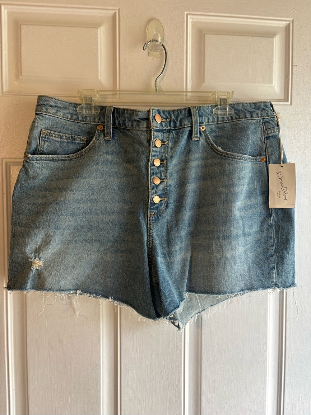 Universal Thread Light Blue High-Rise Button Denim Shorts